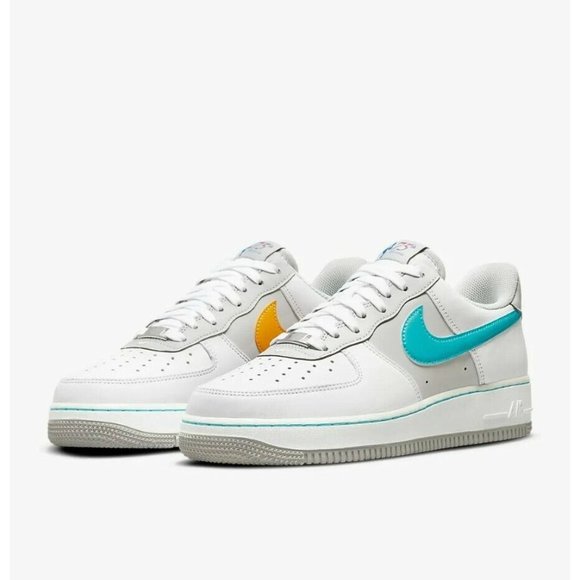 NIKE AIR FORCE 1 '07 LV8 NBA 75th ANNIVERSARY FIESTA DC8874-100 MEN'S SIZES New